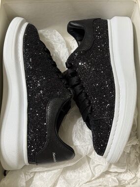 ALEXANDER MCQUEEN GLITTER PLATFORM SNEAKERS